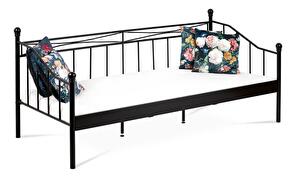 Kovová posteľ 90x200 Bakarissa (čierna matná)