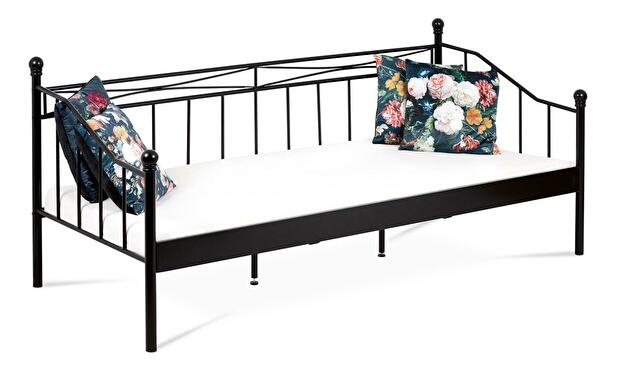 Pat metalic 90x200 Bakarissa (negru mat)
