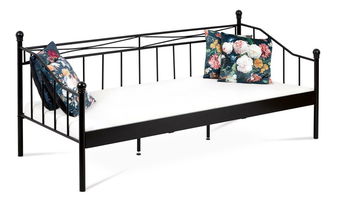 Kovová posteľ 90x200 Bakarissa (čierna matná)