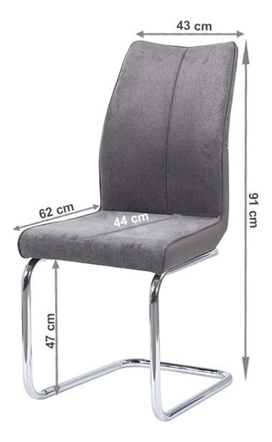 Scaun de sufragerie Farilia (gri maro)