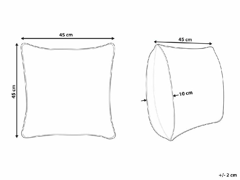 Pernă decorativă 45 x 45 cm Heli (gri)