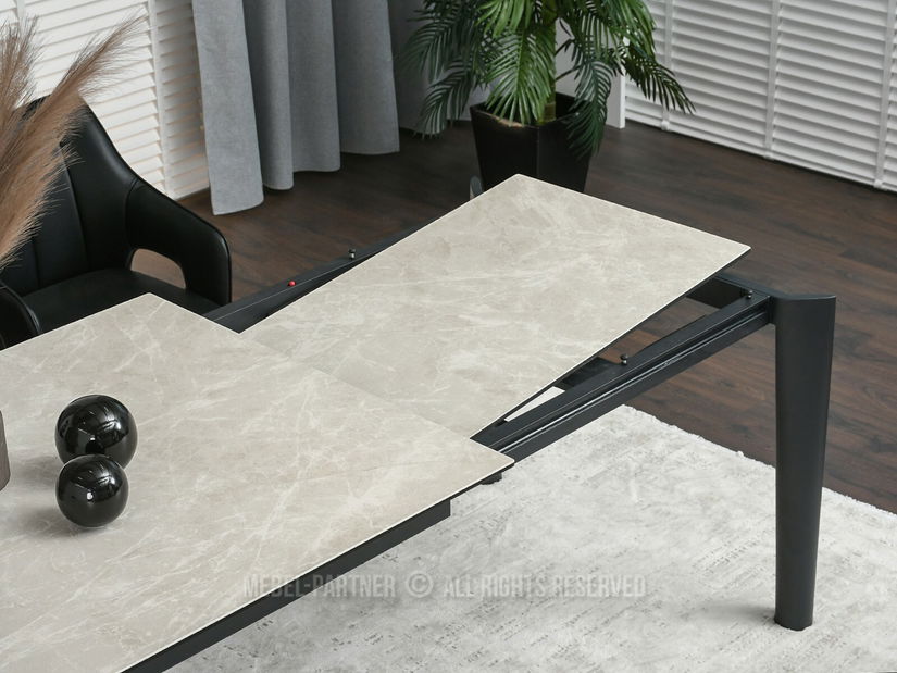 Jedálenský stôl Tornado (krémová + čierna)