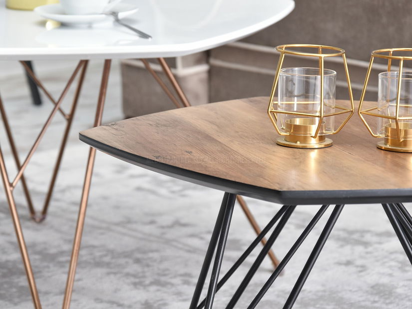 Konferenčný stolík Petal Zest Xl2(biela + čierna)