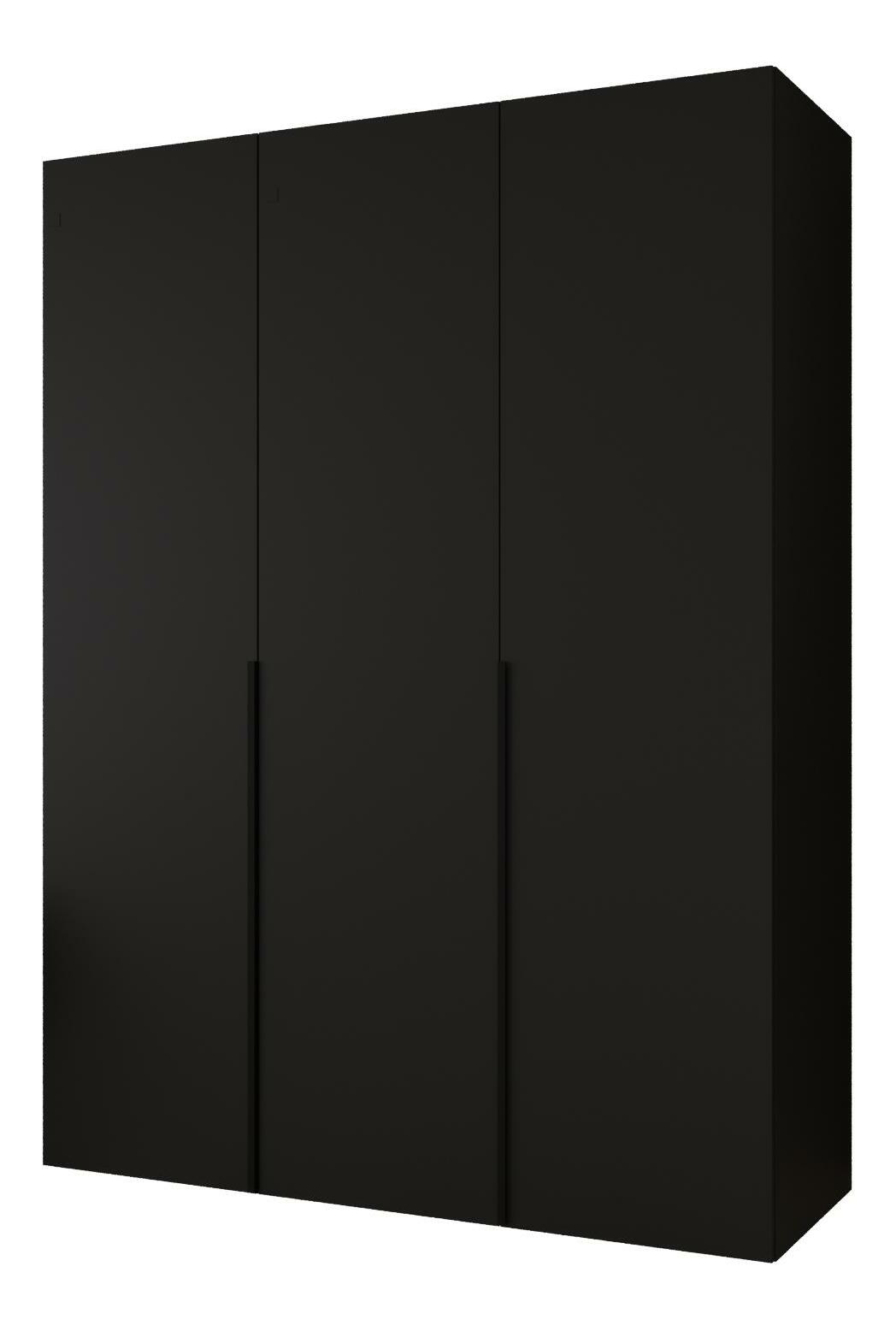 Ruhásszekrény 150 cm Alice 1 (fekete + fekete)