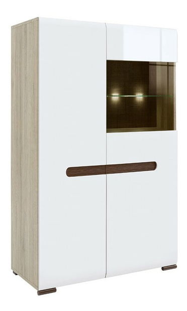 Vitrinek szekrény Avril REG1W1D/14/9 (világítással)