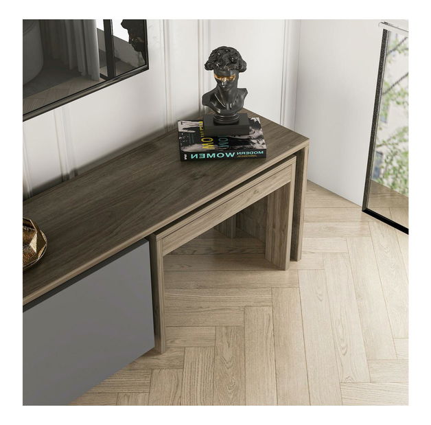 Masă TV/Dulap Ossa (antracit + Nuc) 