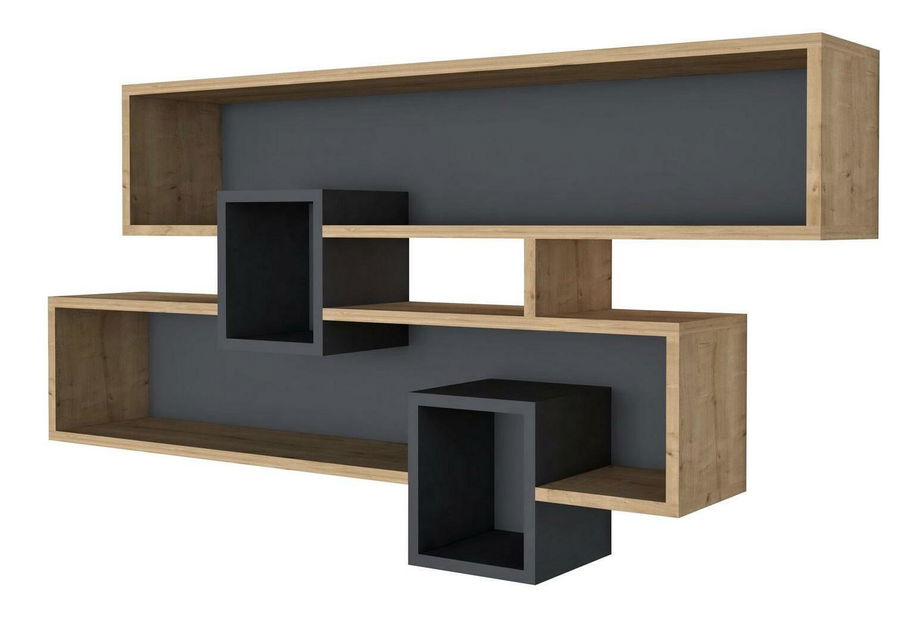 Polica Puvonu (zafirov hrast + antracit)