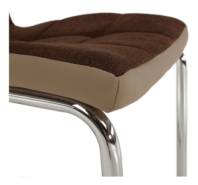 Scaun de sufragerie Santa new (maro + bej + Crom)