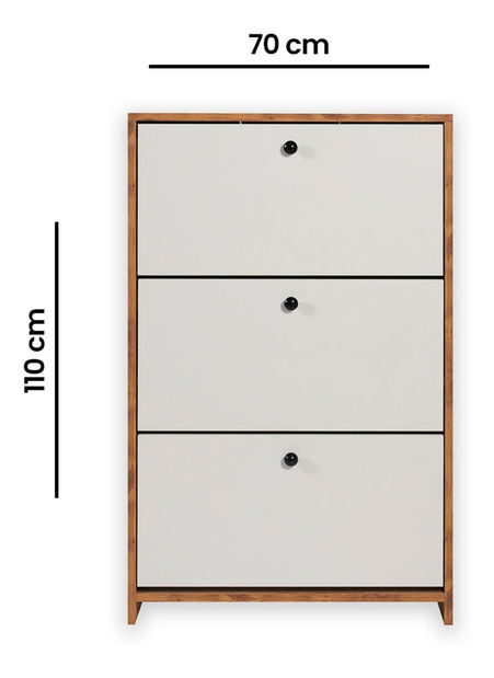 Ormarić za obuću Tuvantille S (bijeli bor)