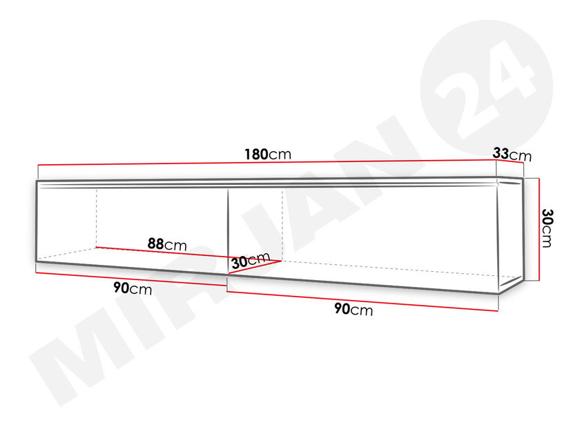 TV szekrény/asztal Bekas (antracit + wotan) *bazár