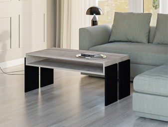 Dohányzóasztal Ramea (platinum grange tölgy + fekete)