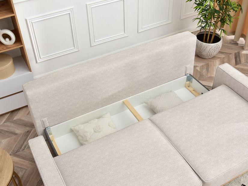 Kétszemélyes kanapé Cogio (hamu + bükk)