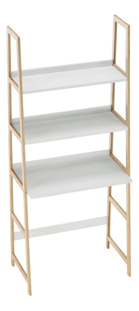 Regál Keon 4 (biela + prírodná)