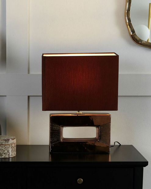 Stolná lampa Onver (hnedá)