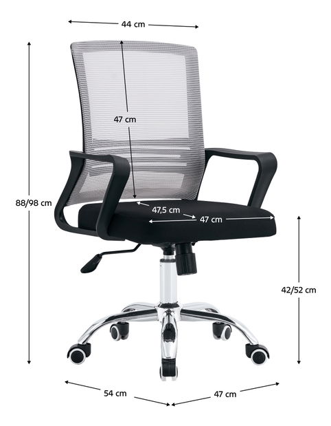 Kancelárska stolička April (sivohnedá + čierna)