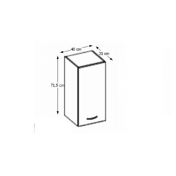 Dulap superior de bucătărie 40 G-72 Pleitton