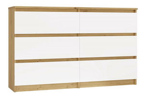 Komoda Musecalo 6 120 (dub artisan + biela)