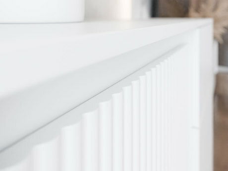 Set mobilier living Somkera I (alb + Negru) 