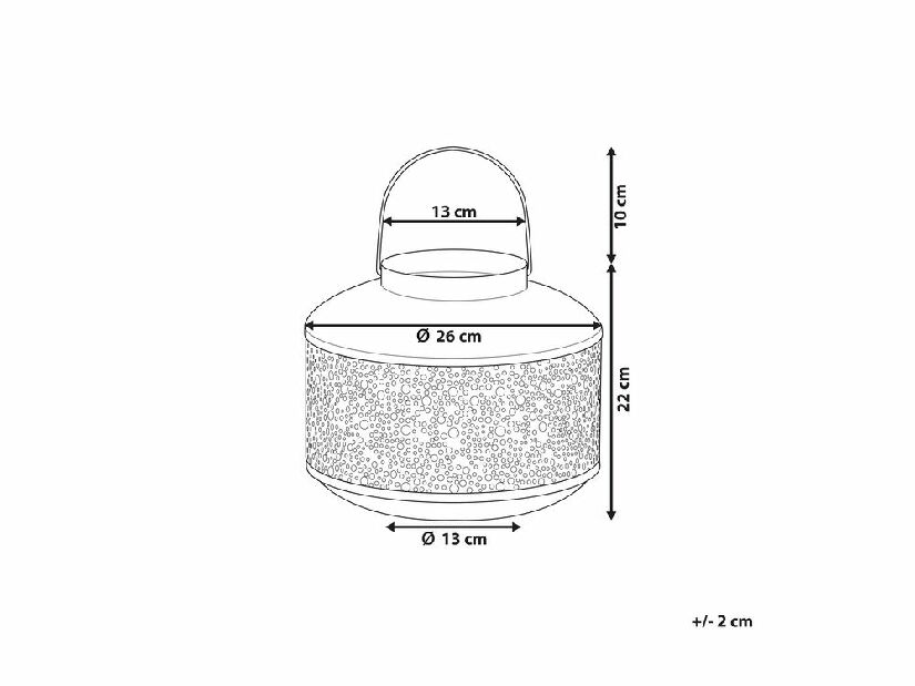 Felinar CUFRE 22 cm (auriu)