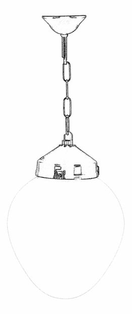 Kültéri csillár Hunter (fekete + fehér)