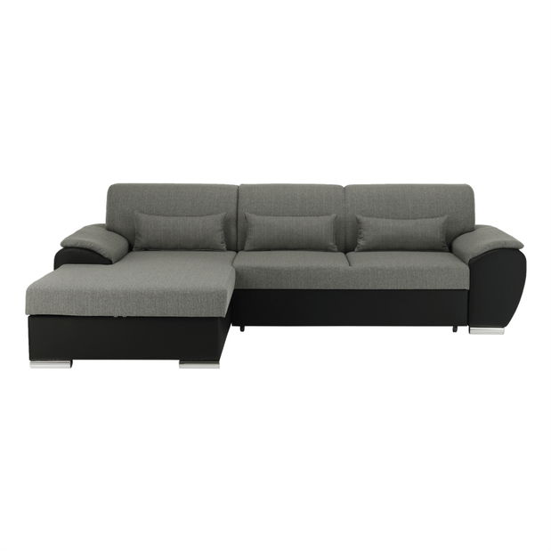 Sarokkanapé Emily kicsi (fekete + szürke) (B)