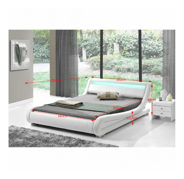 Pat matrimonial 160 cm Fanil (cu somieră a LED)