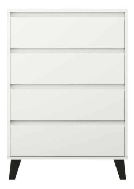 Comodă Brisas 4 (alb + negru) 