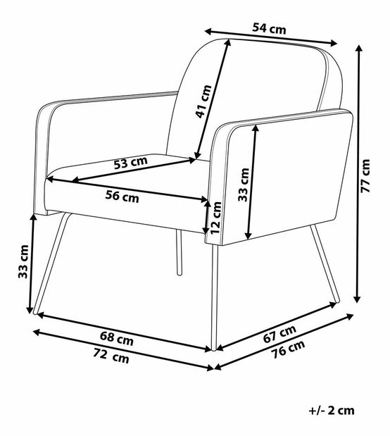 Kreslo NORK (zamat) (žltá)