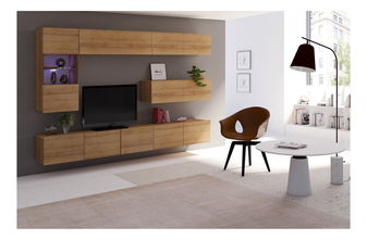 Mobilier living Calabria C4 (Stejar auriu) (fără iluminat)
