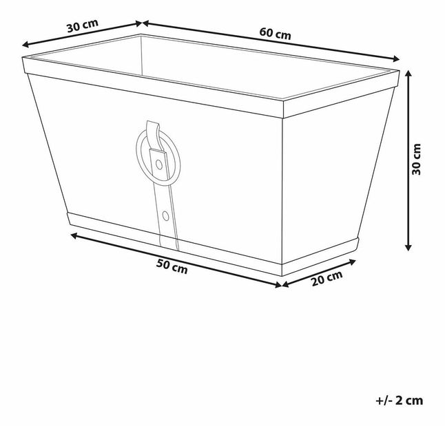 Ghiveci PENOLA 30x60x30 cm (ceramică) (maro)