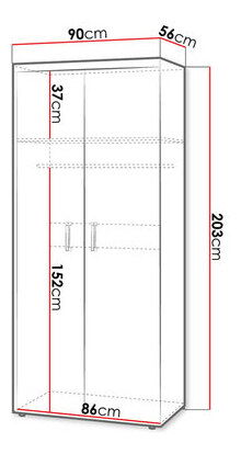 Šatníková skriňa BD1 Bercoff (Slivka + Grafit)