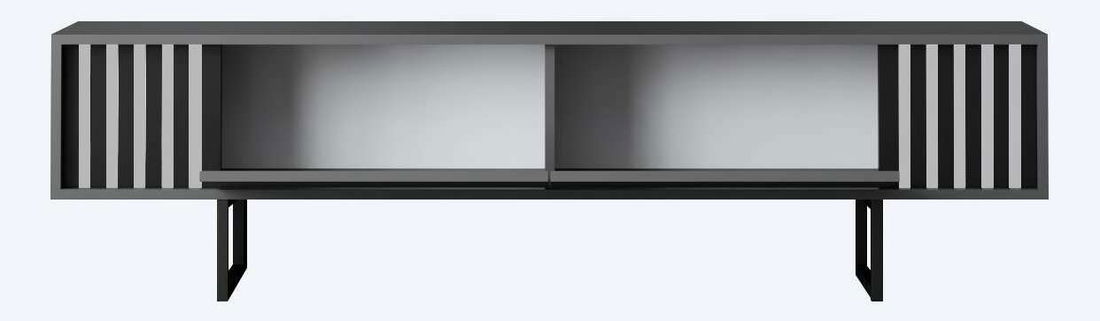 TV asztal/szekrény Chromonise (antracit + fekete)