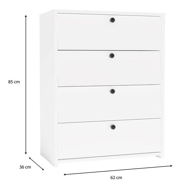 Botník (skrinka na topánky) Lentos 1 (biela)