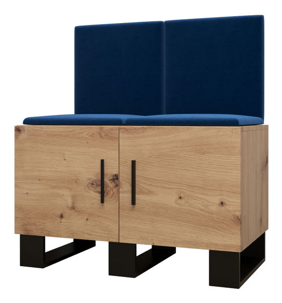 Set mobilier pentru hol Amanda 19 (Stejar artisan + Albastru)