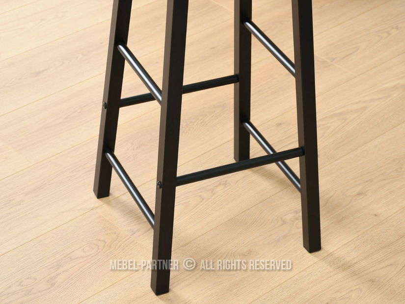 Set masă scaune pentru sufragerie Remma (stejar + negru) (pentru 2 persoane)