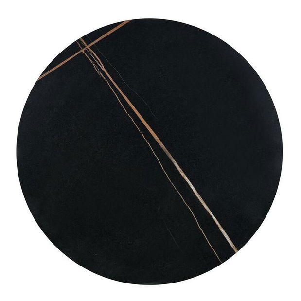 Stolić za kavu Suena (crni mramor + crna + zlatna)