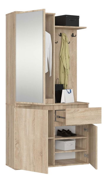 Mobilier hol Enteruno (stejar sonoma) (cu oglindă)