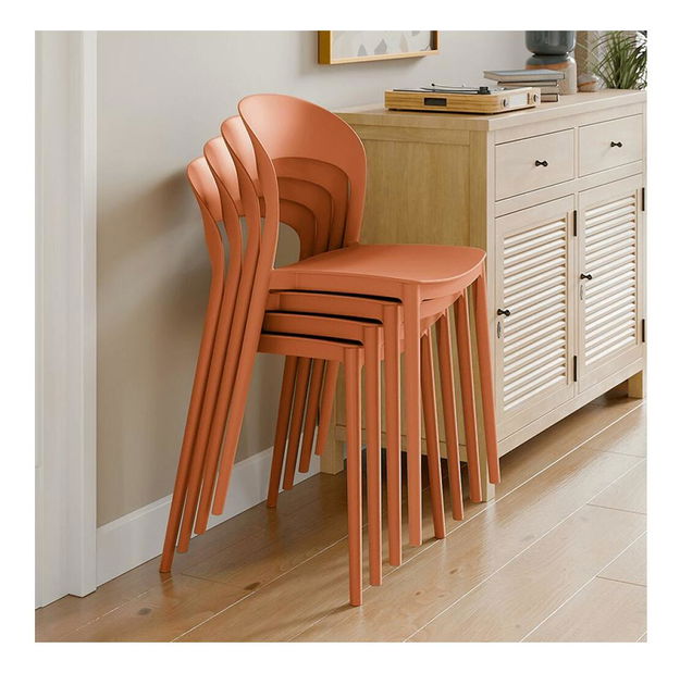 Jedálenská stolička Recibir (oranžová) 
