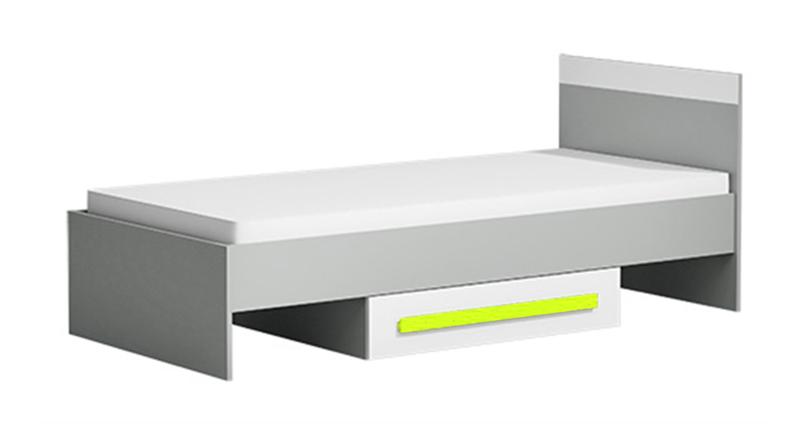 Egyszemélyes ágy 90 cm Gilla G12 (zöld)