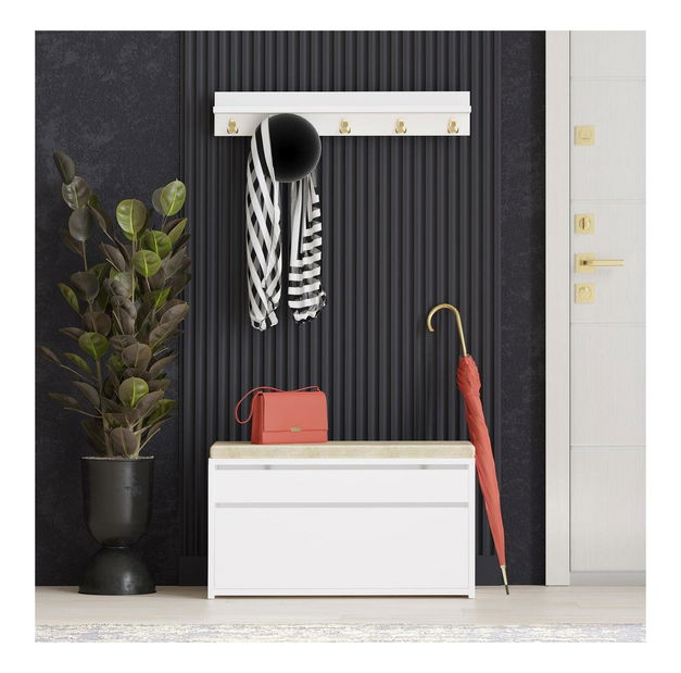 Mobilier hol Bobika (alb + auriu)