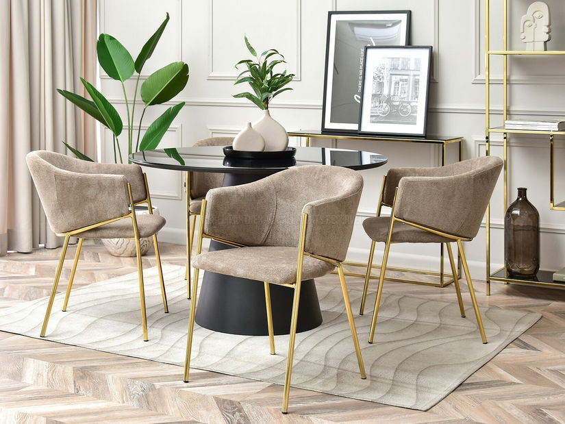 Scaun Chad (bej + auriu)