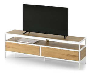 TV stolík/skrinka Soren Rtv (dub + biela)