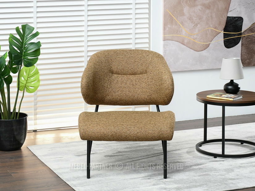 Kreslo Estrida F (svetlohnedá + čierna)