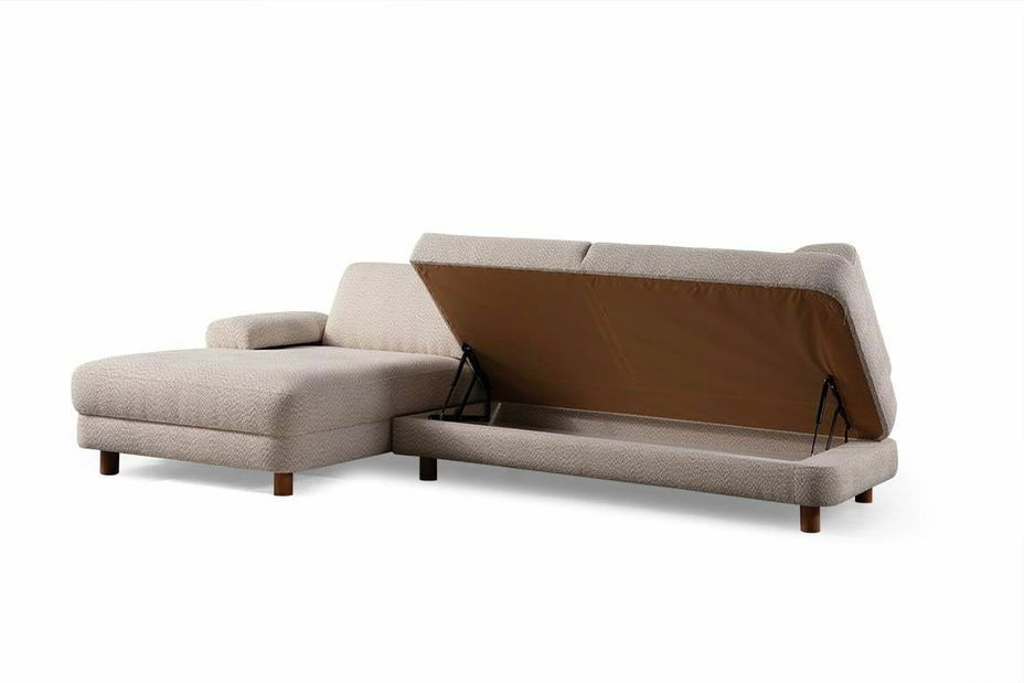 Rohová sedačka Nicel (krémová) (L)