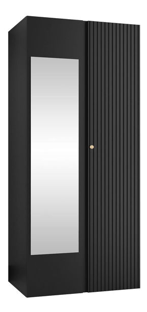 Šatníková skriňa Towiro Slim 2D (čierna) *výpredaj