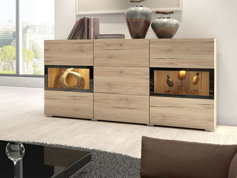 Vitrína Barly Typ 26 (dub san remo svetlý) *výpredaj