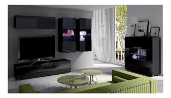 Mobilier living Calabria C6 (Negru) (fără iluminat)