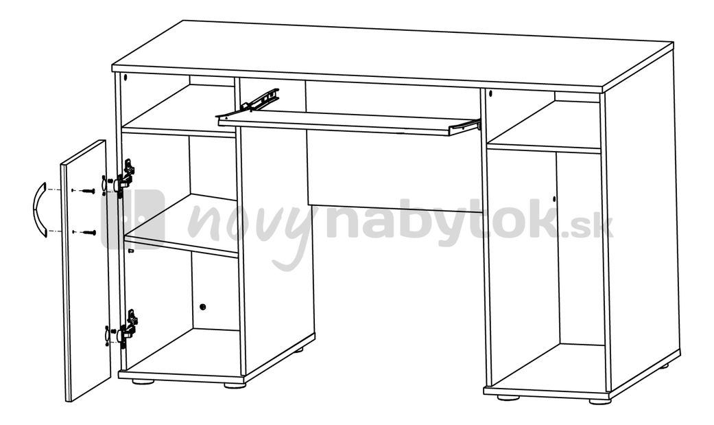 PC stolík BRW Atriss BIU/117