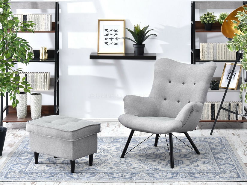 Fotoliu relax Dawntawn (gri + negru)