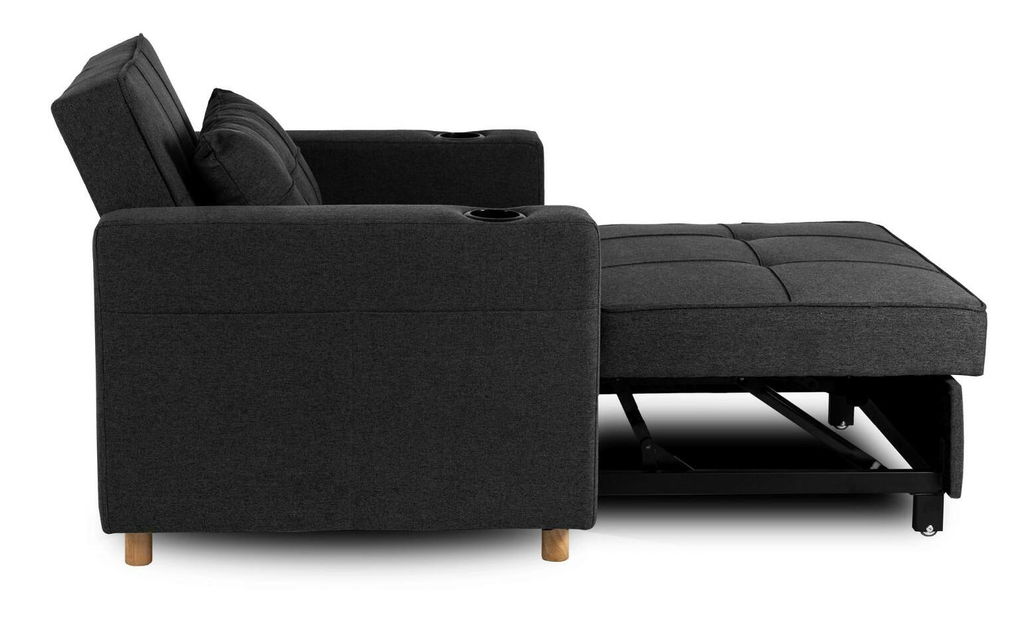 Széthúzható fotel Suspendida (fekete) 